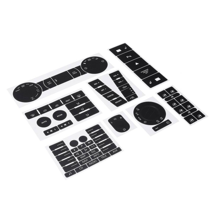 Kit Pegatinas Reparación Botones Desgastados VW VW para Volkswagen Touareg 2004-2009