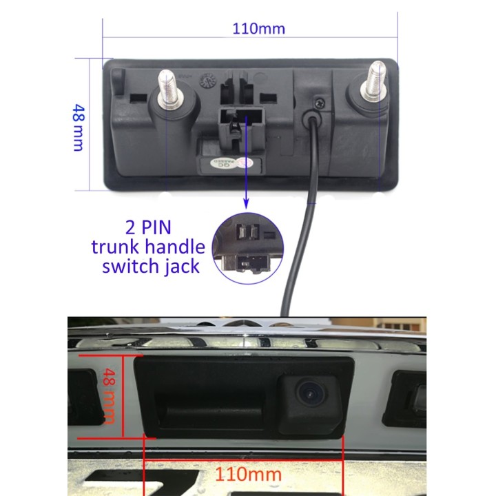 Cámara Marcha Atrás Inalámbrica Wireless Audi VW Passat Tiguan Golf Touran Jetta Sharan Touareg