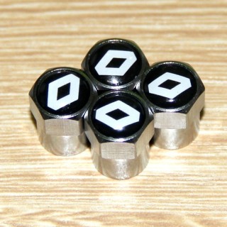 Tapones Rueda Reault Plateados Neumático Bicicleta Coche