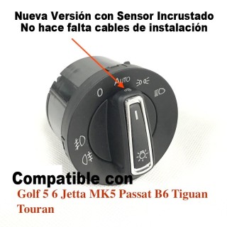 Mando Control Luces con EXTRA LUCES AUTOMATICAS VW Golf 5 6 MK5 MK6 Tiguan Passat B6 B7 CC Touran Jetta MKV