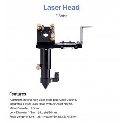 Cabeza Corte Laser Completa CO2 Lente D18mm FL38.1 D20mm FL50.8 & 63.5 & 101.6 mm Espejo 25mm