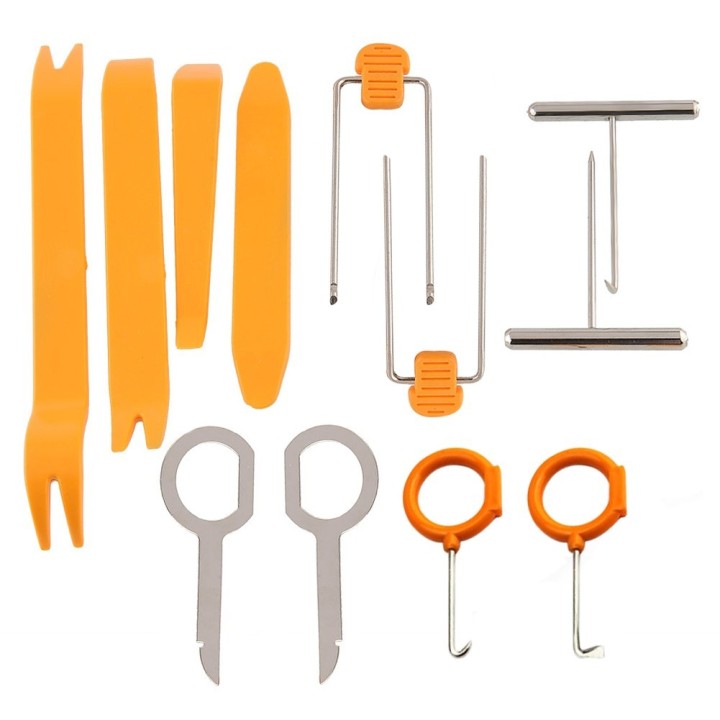Kit Completo 12 Piezas  Herramientas Utensilios Desmontaje Paneles Puertas Botones Radio Navegador