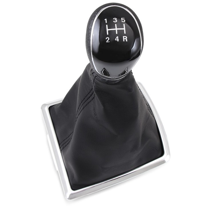 Pomo con Cuero 5 Marchas Ford Focus 2 2005-2011 C-Max Kuga Fiesta Color Negro